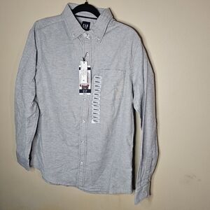 Gap Men's Small Dark Shadow Gray Button Down Shirt